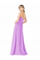 Strapless Soft Chiffon Sleeveless Violet Bridesmaid Dress Edinburgh