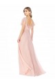 Square Neck Soft Chiffon Cap Sleeves Pink Formal Dress / Bridesmaid Dress Edinburgh