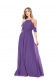 Off the Shoulder Soft Chiffon Cold Shoulder Plum Purple Bridesmaid Dress Edinburgh