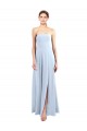 Strapless Soft Chiffon Sleeveless Light Sky Blue Bridesmaid Dress Edinburgh
