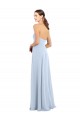 Strapless Soft Chiffon Sleeveless Light Sky Blue Bridesmaid Dress Edinburgh