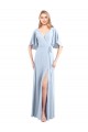 V-Neck Chiffon Flutter Sleeves V-Back Light Sky Blue Bridesmaid Dress / Evening Dress Edinburgh