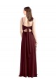 Spaghetti Straps Chiffon Sleeveless Burgundy Gold Bridesmaid Dress / Evening Dress Edinburgh