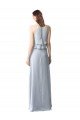Halter Neck Soft Chiffon Sleeveless Light Sky Blue Bridesmaid Dresses Edinburgh