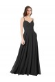 Sweetheart Chiffon Sleeveless Open Back Black Formal Dress / Bridesmaid Dress Edinburgh