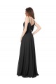 Sweetheart Chiffon Sleeveless Open Back Black Formal Dress / Bridesmaid Dress Edinburgh