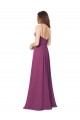 Strapless Soft Chiffon Sleeveless Open Back Wild Berry Bridesmaid Dress Edinburgh