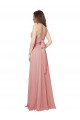 Strapless Soft Chiffon Sleeveless Criss Cross Open Back Bliss Pink Bridesmaid Dress Edinburgh