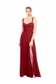 Sweetheart Soft Chiffon Sleeveless Red Bridesmaid Dress Edinburgh