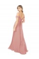 Off the Shoulder Soft Chiffon Sleeveless Bliss Pink Bridal Party Dress Edinburgh
