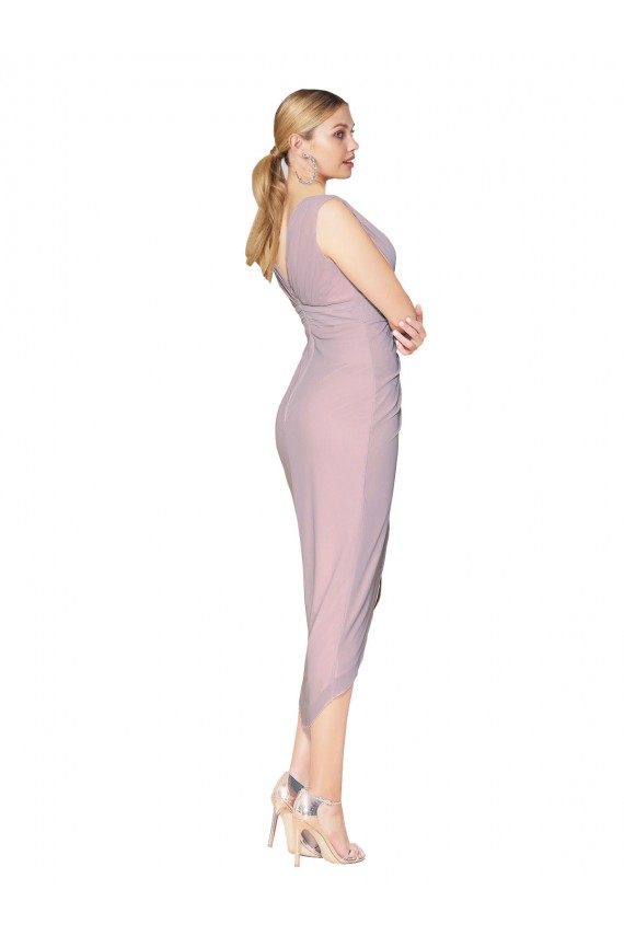V-Neck Soft Chiffon Sleeveless V-Back Primrose High Low Evening Gown / Prom Dress / Bridesmaid Dress Edinburgh