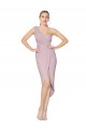 One Shoulder Soft Chiffon Sleeveless V-Back Primrose High Low Evening Gown / Prom Dress / Bridesmaid Dress Edinburgh