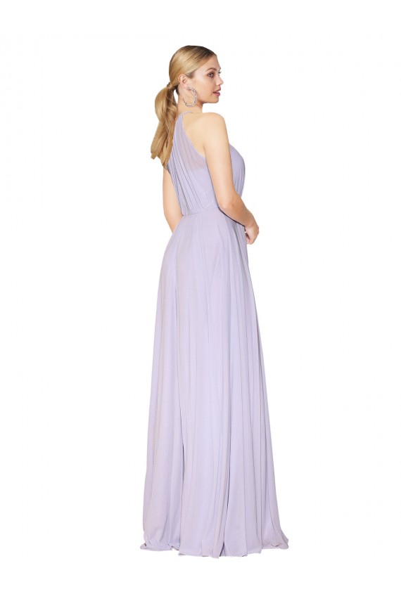Halter Neck Soft Chiffon Sleeveless Lilac Formal Evening Gown / Prom Dress / Bridesmaid Dress Edinburgh