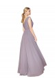 V-Neck Soft Chiffon Sleeveless V-Back Dusty Rose Formal Evening Gown / Prom Dress / Bridesmaid Dress Edinburgh