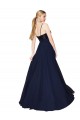Spaghetti Straps Soft Chiffon & Sequin Sleeveless Dark Navy Semi Formal Evening Dress / Prom Dress / Bridesmaid Dress Edinburgh