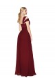 Sweetheart Soft Chiffon Sleeveless Burgundy Formal Evening Gown / Prom Dress / Bridesmaid Dress Edinburgh