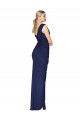 V-Neck Soft Chiffon Sleeveless V-Back Dark Navy Formal Evening Gown / Prom Dress / Bridesmaid Dress Edinburgh