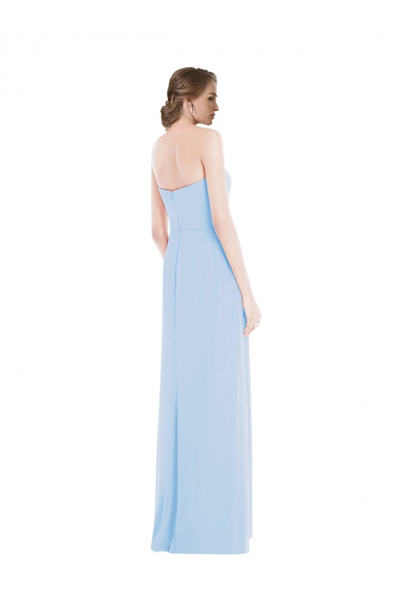 Sweetheart Soft Chiffon Sleeveless Long Light Sky Blue Formal Dress / Bridesmaid Dress Edinburgh