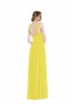 Spaghetti Straps Soft Chiffon Sleeveless Yellow Semi Formal Evening Dress / Bridesmaid Dress Edinburgh