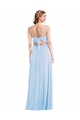 Spaghetti Straps Soft Chiffon Sleeveless Light Sky Blue Formal Evening Gown / Bridesmaid Dress Edinburgh