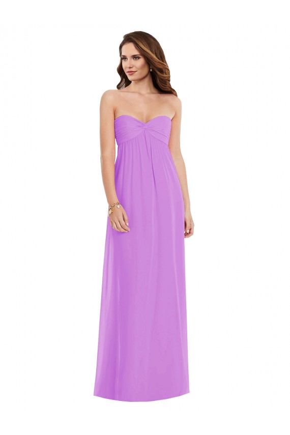 Sweetheart Soft Chiffon Sleeveless Low Back Violet Semi Formal Evening Dress / Bridesmaid Dress Edinburgh