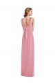 Halter Neck Soft Chiffon Sleeveless Open Back Skin Pink Semi Formal Evening Dress / Bridesmaid Dress Edinburgh