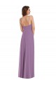 Spaghetti Straps Soft Chiffon Sleeveless Low Back Dark Lavender Bridesmaid Dress / Formal Dress Edinburgh