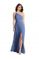 One Shoulder Soft Chiffon Sleeveless Windsor Blue Formal Evening Gown / Bridesmaid Dress Edinburgh