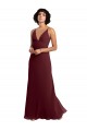 V-Neck Soft Chiffon Sleeveless V-Back Burgundy Gold Bridesmaid Dress / Formal Dress Edinburgh