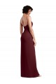 Spaghetti Straps Soft Chiffon Sleeveless Open Back Burgundy Gold Evening Dress / Bridesmaid Dress Edinburgh