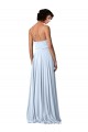 Spaghetti Straps Soft Chiffon Sleeveless Low Back Light Sky Blue Formal Dress / Bridesmaid Dress Edinburgh