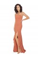 Square Neck Soft Chiffon Sleeveless V-Back Rosewood Bridesmaid Dress Edinburgh