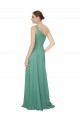 One Shoulder Soft Chiffon Sleeveless Icelandic Silver Bridesmaid Dress Edinburgh
