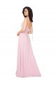 V-Neck Soft Chiffon Sleeveless V-Back Barely Pink Bridesmaid Dress Edinburgh
