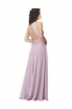 Halter Neck Soft Chiffon Sleeveless Keyhole Back Pink Glow Bridesmaid Dress Edinburgh