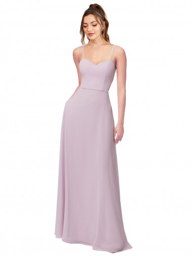 Sweetheart Soft Chiffon Sleeveless Pink Glow Bridesmaid Dress Edinburgh