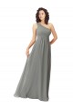 One Shoulder Soft Chiffon Sleeveless Wisteria Bridesmaid Dress Edinburgh