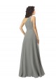 One Shoulder Soft Chiffon Sleeveless Wisteria Bridesmaid Dress Edinburgh