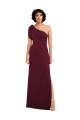 One Shoulder Soft Chiffon Sleeveless Burgundy Formal Evening Gown / Bridesmaid Dress Edinburgh