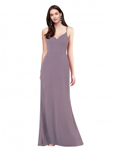 Sweetheart Soft Chiffon Sleeveless Criss Cross Open Back Dark Lavender Formal Evening Gown / Bridesmaid Dress Edinburgh