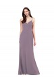 Sweetheart Soft Chiffon Sleeveless Criss Cross Open Back Dark Lavender Formal Evening Gown / Bridesmaid Dress Edinburgh