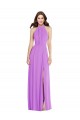 Halter Neck Soft Chiffon Sleeveless Backless Violet Formal Evening Gown / Bridesmaid Dress Edinburgh