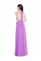 Halter Neck Soft Chiffon Sleeveless Backless Violet Formal Evening Gown / Bridesmaid Dress Edinburgh