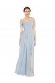 Off the Shoulder Soft Chiffon Flounce Sleeves Sea Glass Semi Formal Evening Dress / Bridesmaid Dress Edinburgh