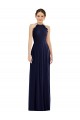 Halter Neck Soft Chiffon Sleeveless Open Back Dark Navy Semi Formal Evening Dress / Bridesmaid Dress Edinburgh
