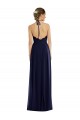 Halter Neck Soft Chiffon Sleeveless Open Back Dark Navy Semi Formal Evening Dress / Bridesmaid Dress Edinburgh