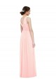 V-Neck Luxe Chiffon Sleeveless Pink Bridesmaid Dress Edinburgh