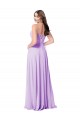 Scoop Neck Soft Chiffon Sleeveless Lilac Bridal Party Dress Edinburgh