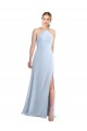 Halter Neck Chiffon Sleeveless Keyhole Back Light Sky Blue Bridesmaid Dress / Evening Dress Edinburgh