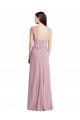Halter Neck Chiffon Sleeveless Low Back Primrose Bridesmaid Dress / Evening Dress Edinburgh
